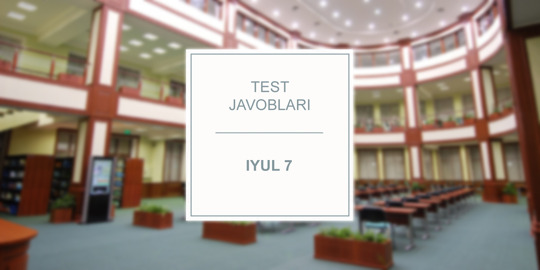 You are currently viewing Test javoblari