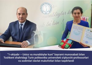 Read more about the article Universitet o’qituvchi-professori va xodimi davlat mukofotlari bilan taqdirlandi