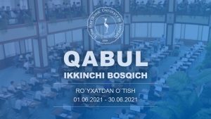 Read more about the article QABUL – IKKINCHI BOSQICH
