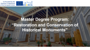 Read more about the article Master Degree Program: “Restoration and Conservation of Historical Monuments”