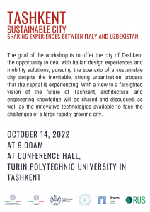 Read more about the article Tashkent sustainable city sharing experience between Italy and Uzbekistan