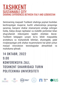 Read more about the article Tashkent sustainable city sharing experience between Italy and Uzbekistan
