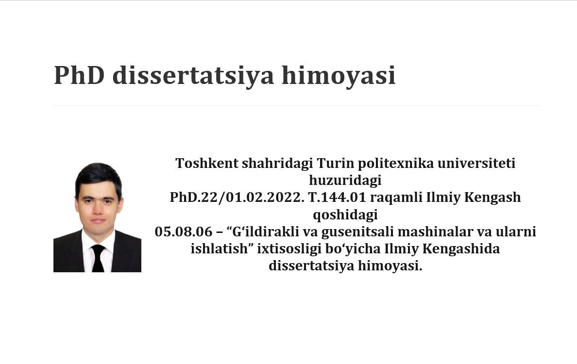 You are currently viewing PhD dissertatsiya himoyasi