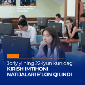 Read more about the article ADMISSION EXAM RESULTS 22.06.2024